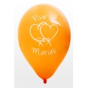Ballon Vive les Mariés Orange