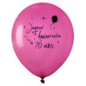 Ballon anniversaire Fuchsia 70 ans