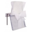 Housse de chaise avec noeud blanc