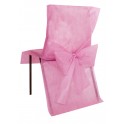 Housse de chaise avec noeud rose