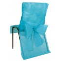 Housse de chaise avec noeud turquoise