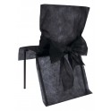 Housse de chaise avec noeud noir