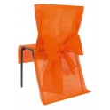Housse de chaise avec noeud orange